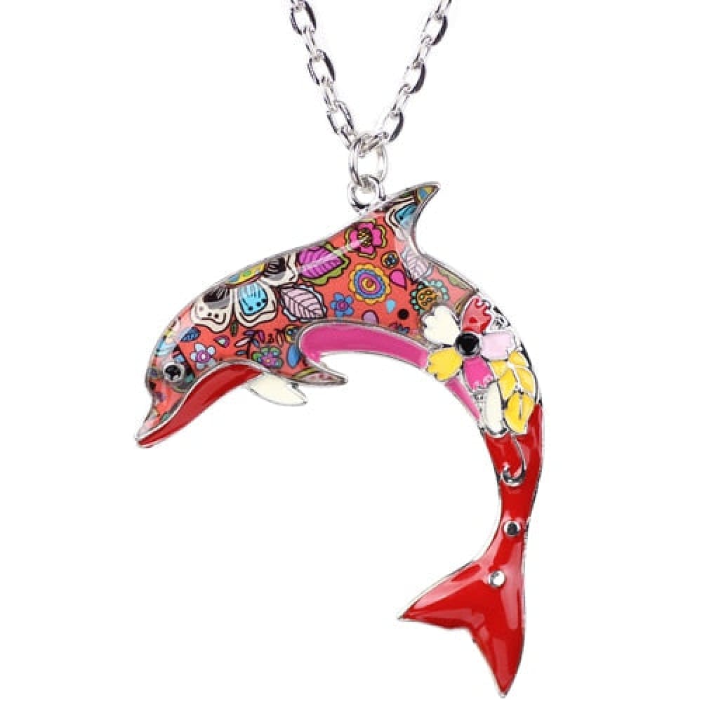 Colorful Dolphin Necklace