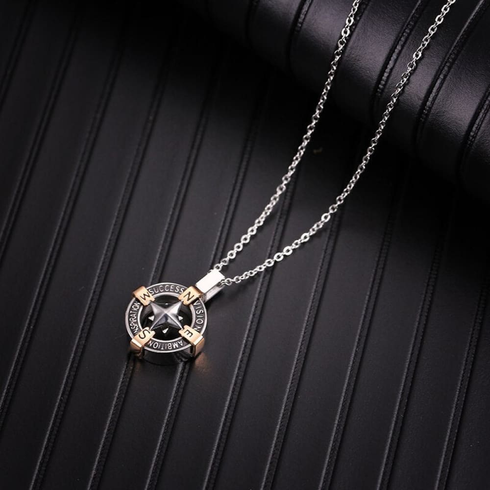 Compass Necklace Sterling Silver