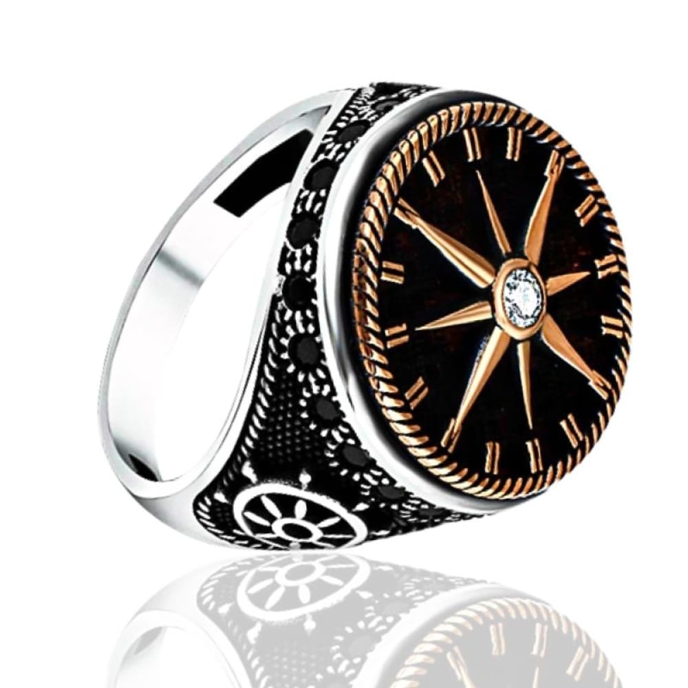 mens-silver-compass-ring