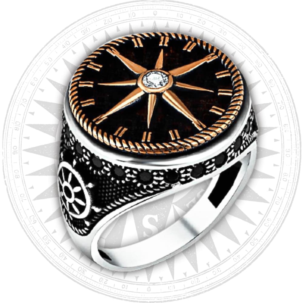 Compass Ring Sterling Silver