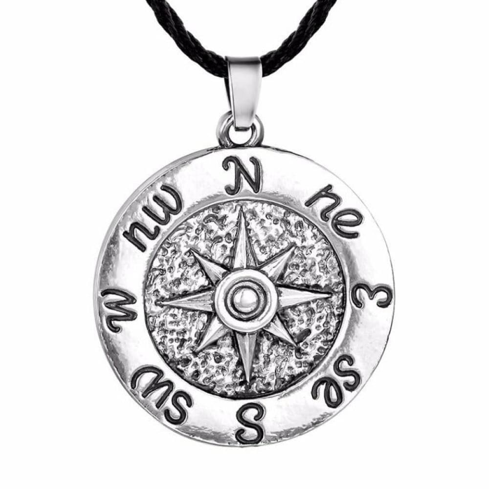 Compass Rose Necklace - Silver