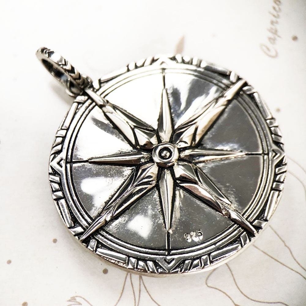 Compass Vintage Necklace Pendant
