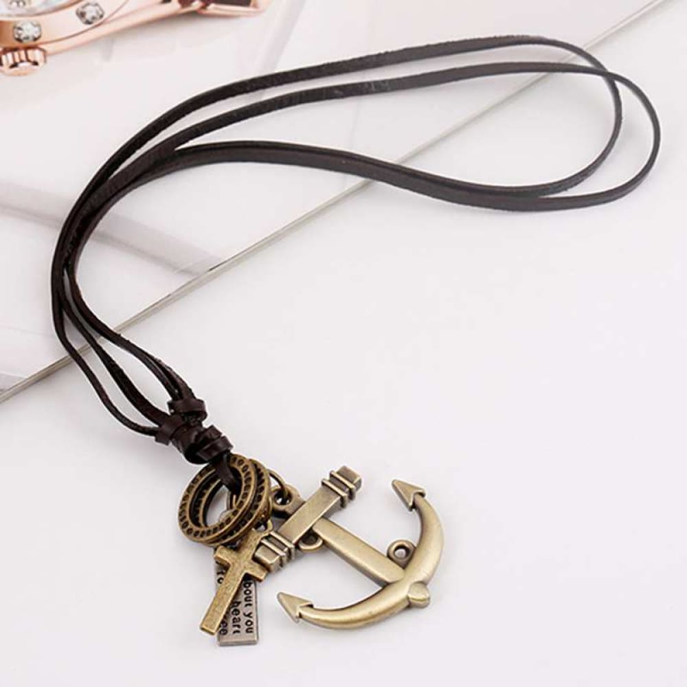 Cross Anchor Necklace