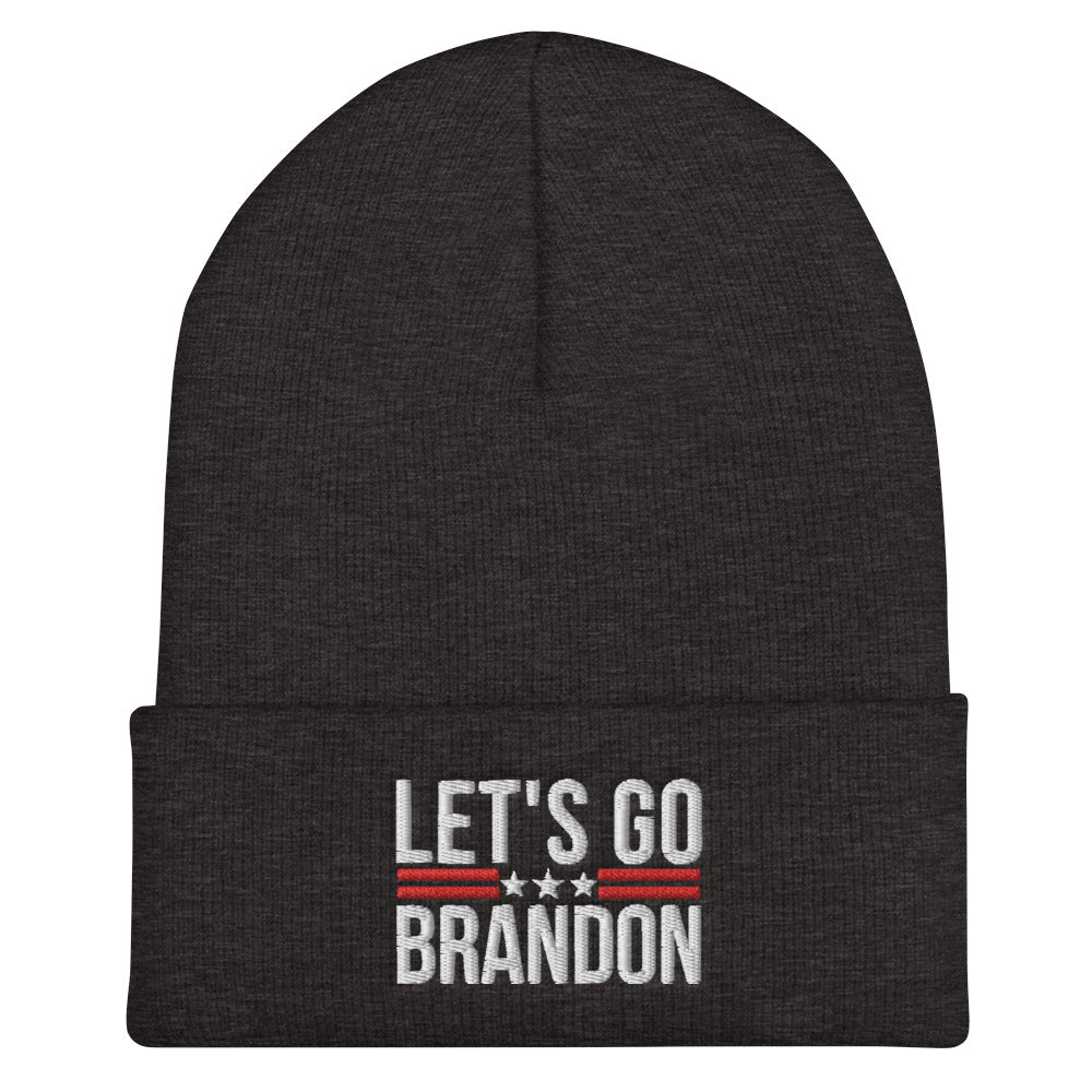 Let's Go Brandon Beanie, Lets go brandon Hat, Funny Joe Biden Cap, FJB Beanie, Joe Biden Chant, Funny Biden Meme, Cuffed Beanie - Madeinsea©