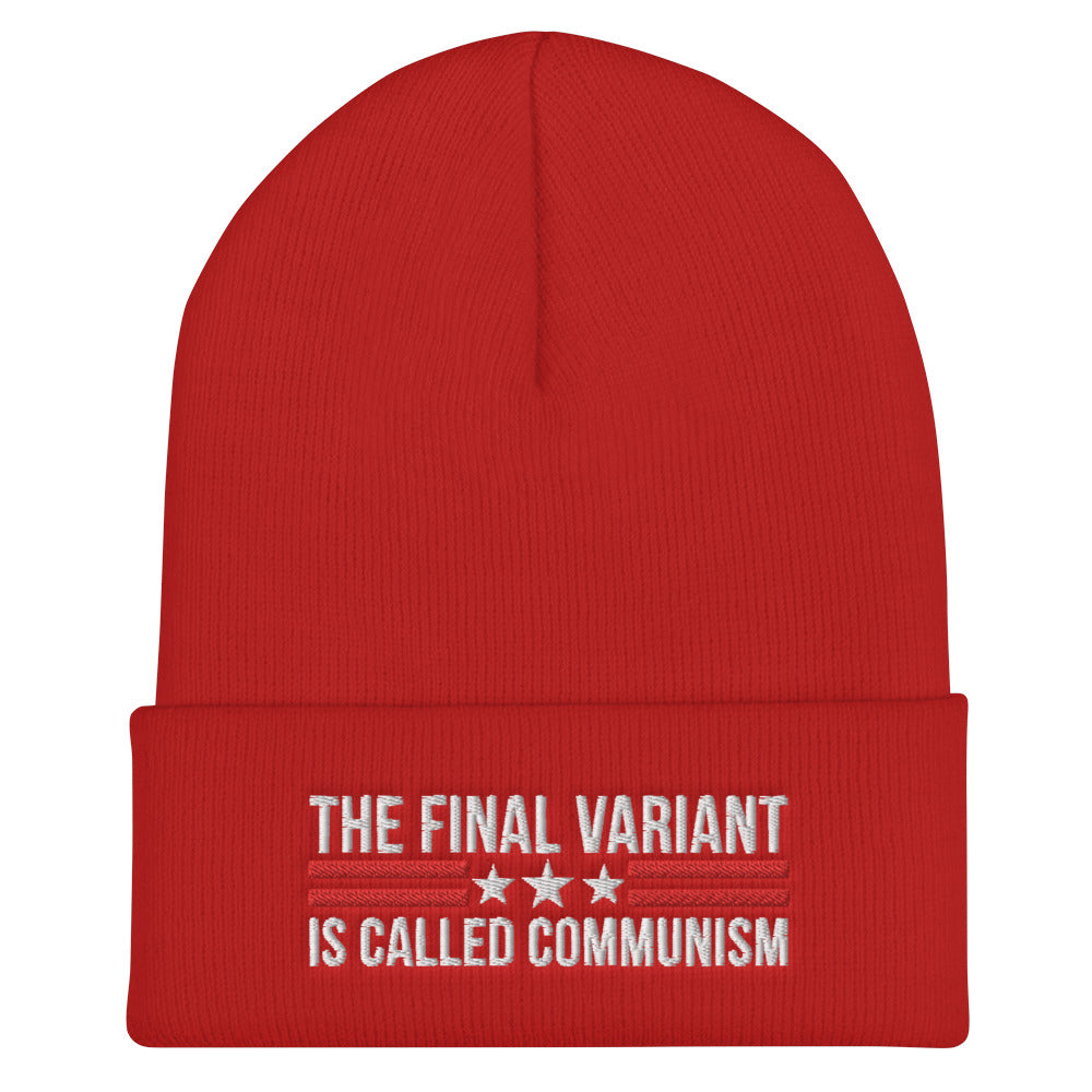 The final Variant Is Called Communism - Anti Communist Cuffed Beanie, Republican Hat, Vintage Beanie, Communism Hat, FJB Hat, FJB Cap - Madeinsea©