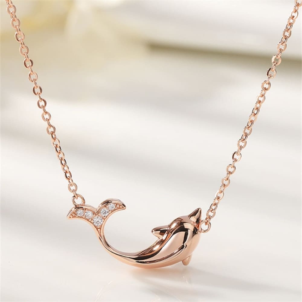 Cute Minimalist Dolphin Necklace