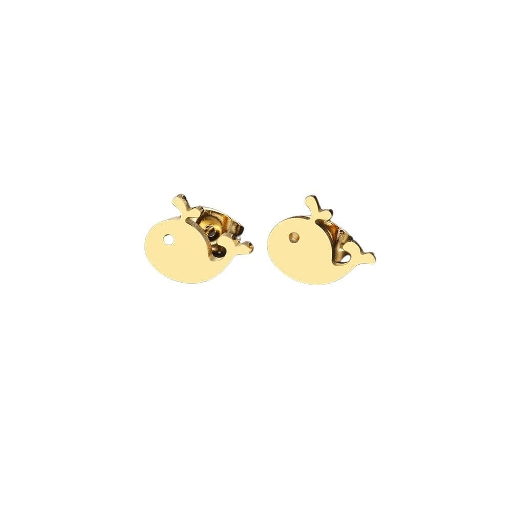 Cute Stainless Whale Earrings