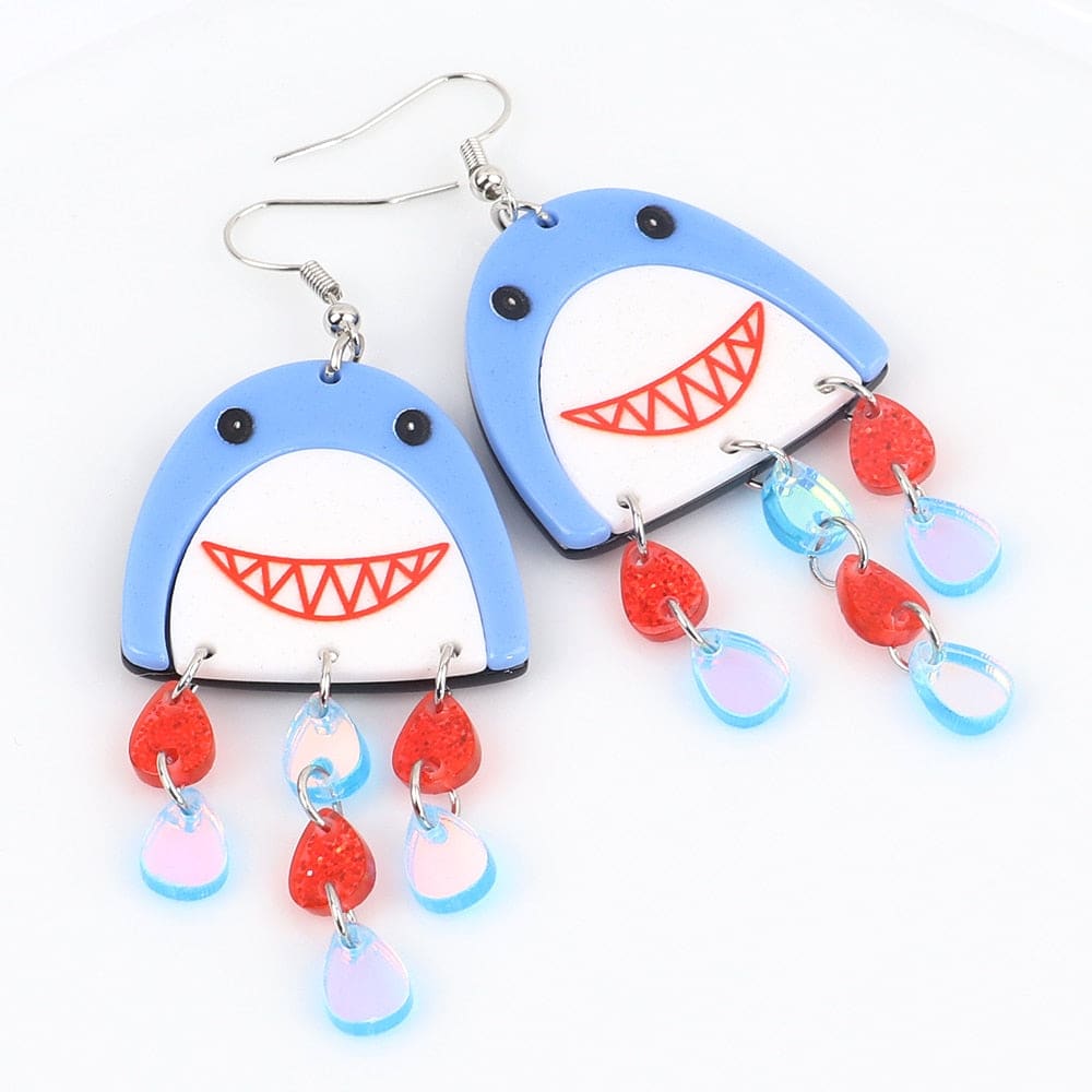 Dangle Shark Earrings