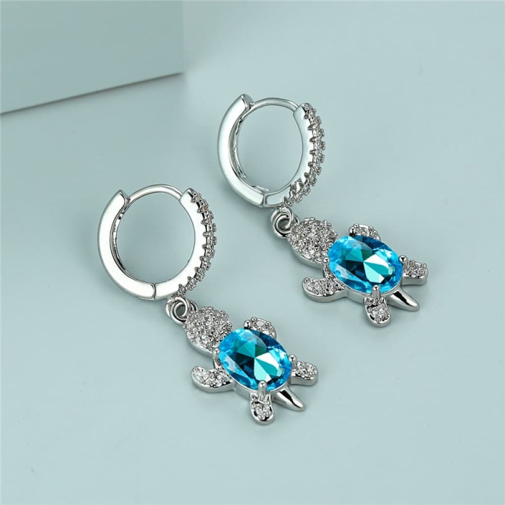 Diamond Sea Turtle Earrings