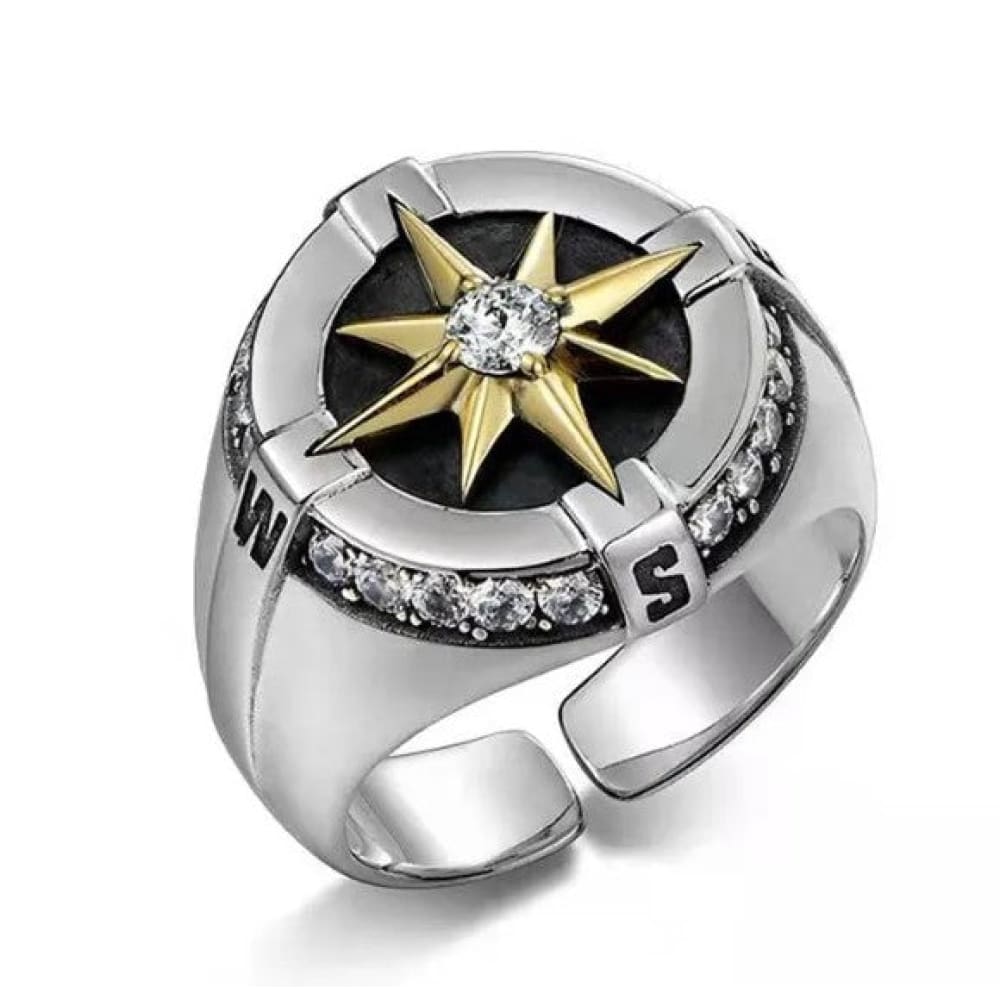 Diamond Star Compass Ring