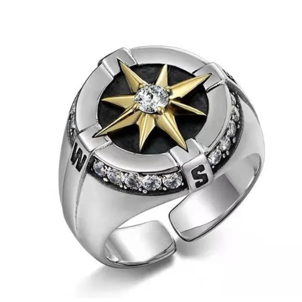 Compass Rings Design Element Madeinsea© - Diamond Star Compass Ring