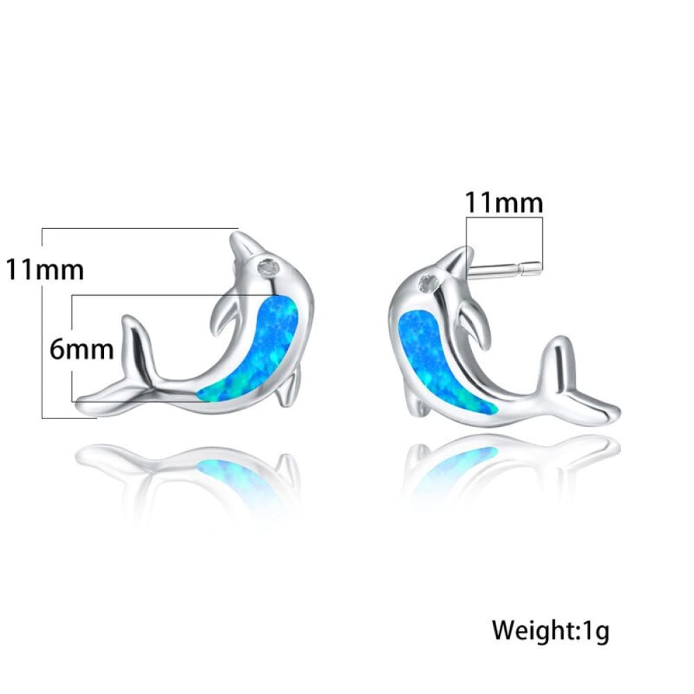 Dolphin Earrings Studs