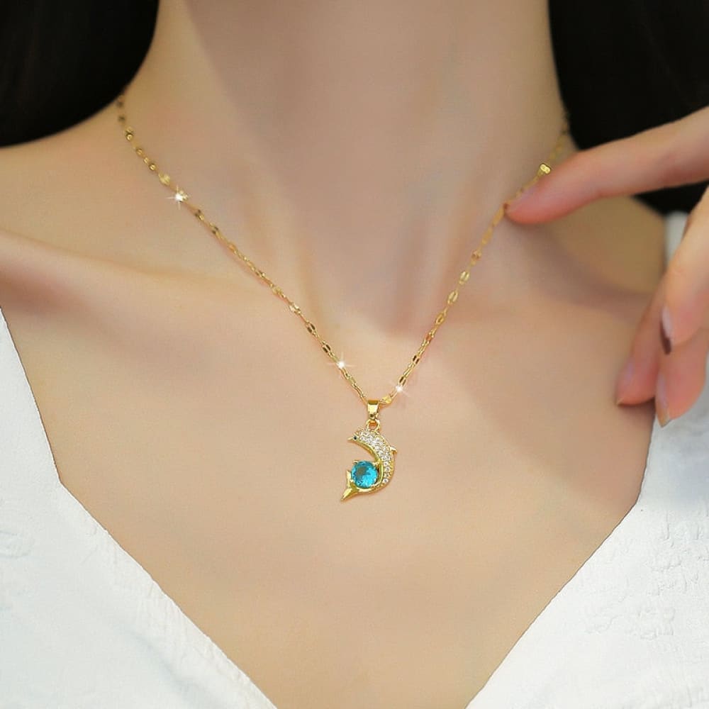 Dolphin Gold Necklace
