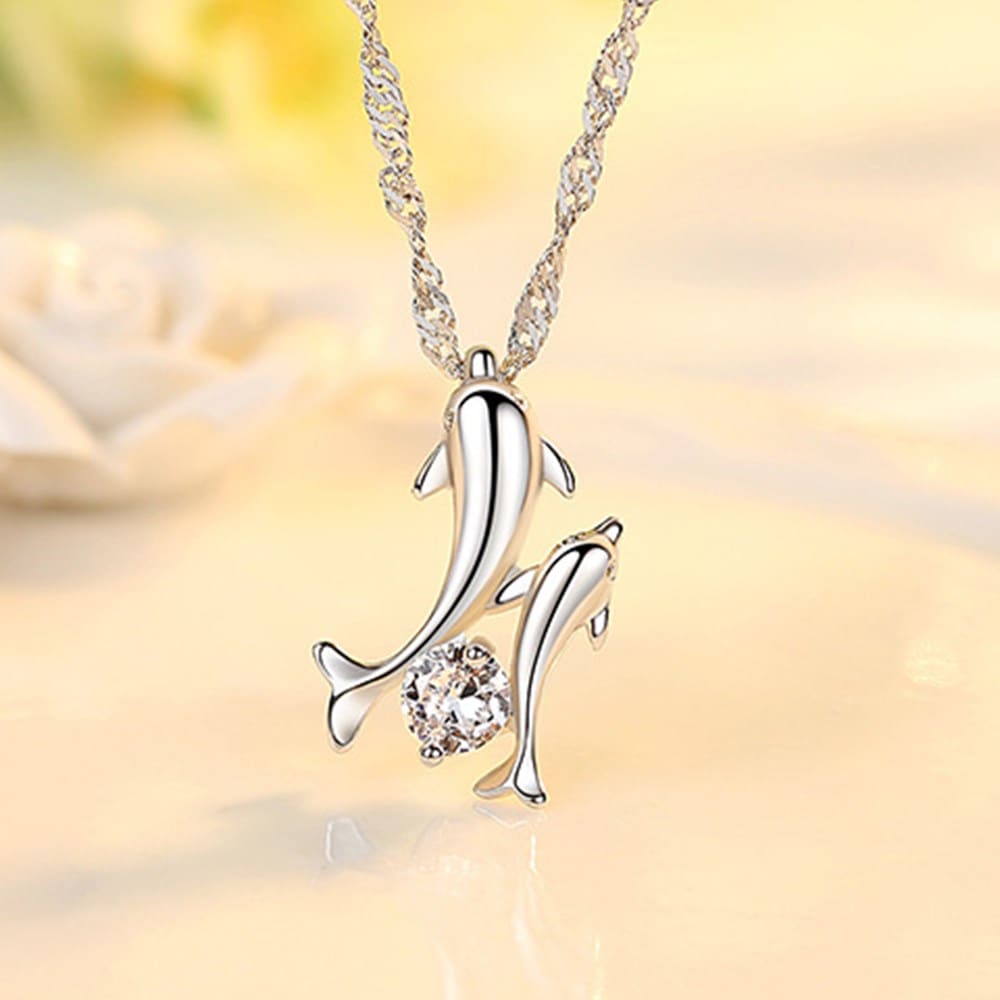 Dolphin Necklace Silver