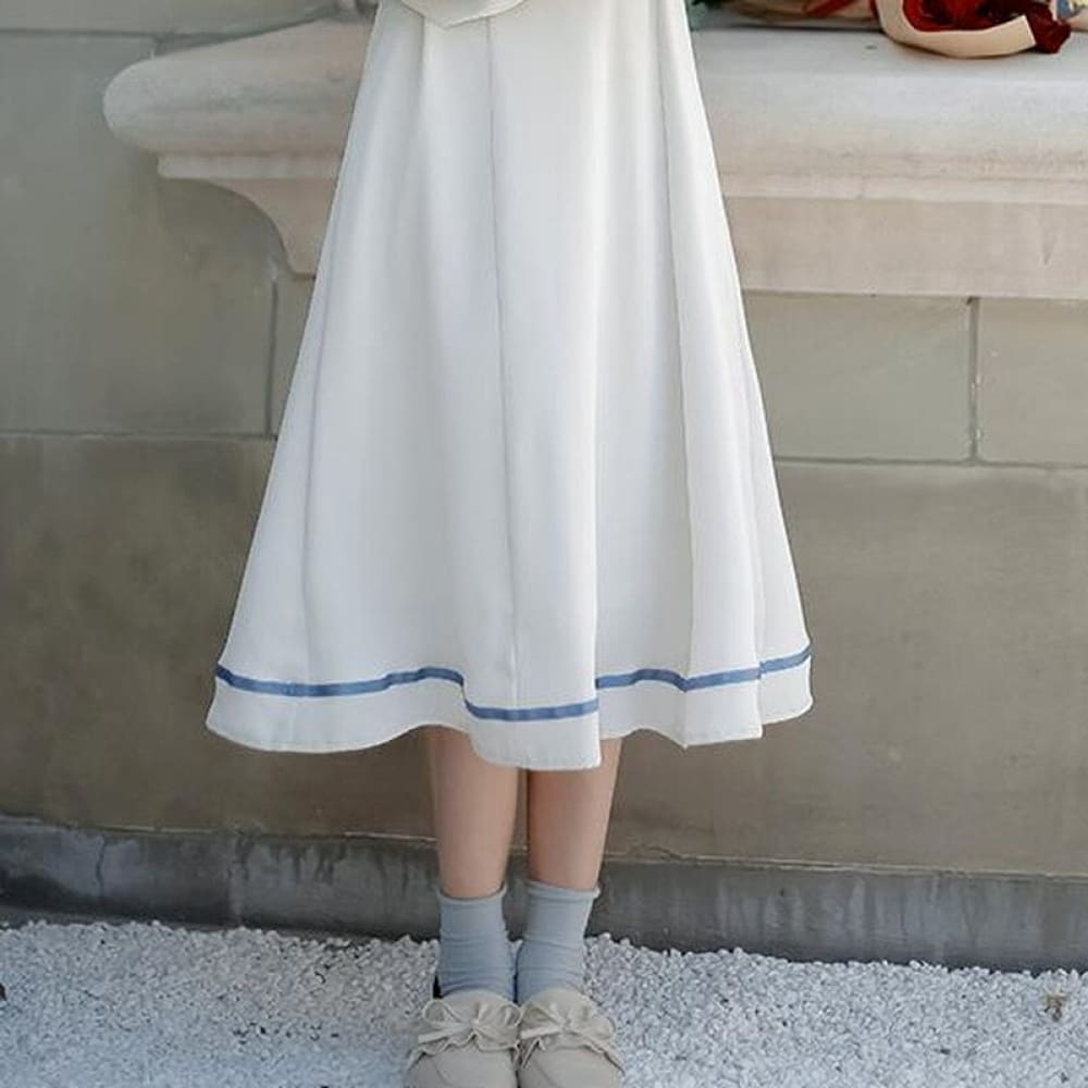 Madeinsea - Elegant White Sailor Dress Madeinsea - Elegant White Sailor Dress