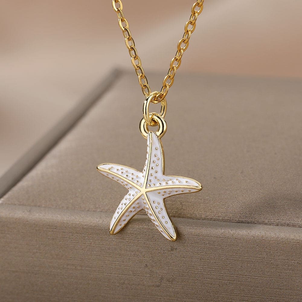 Enamel Starfish Necklace