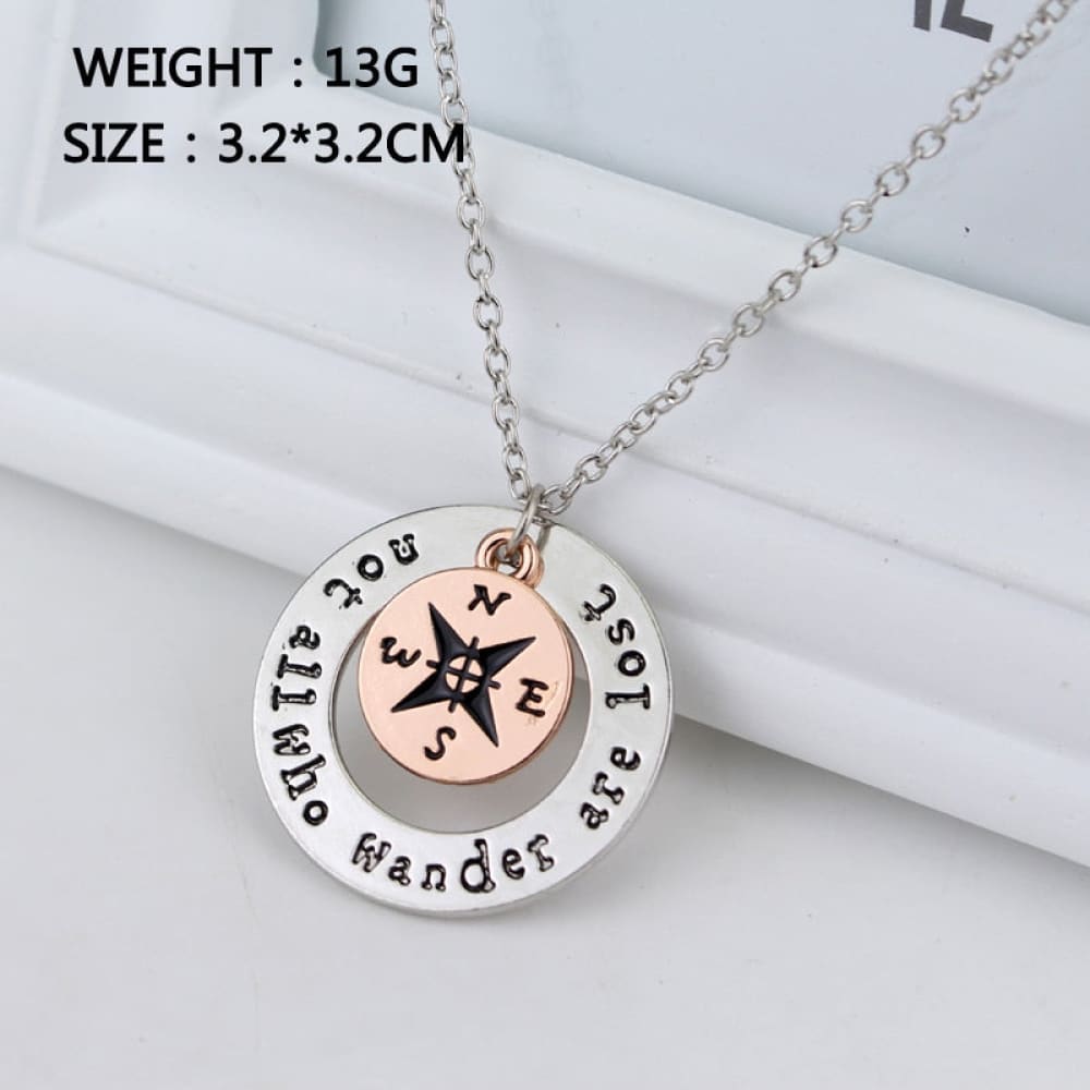 Engravable Compass Necklace