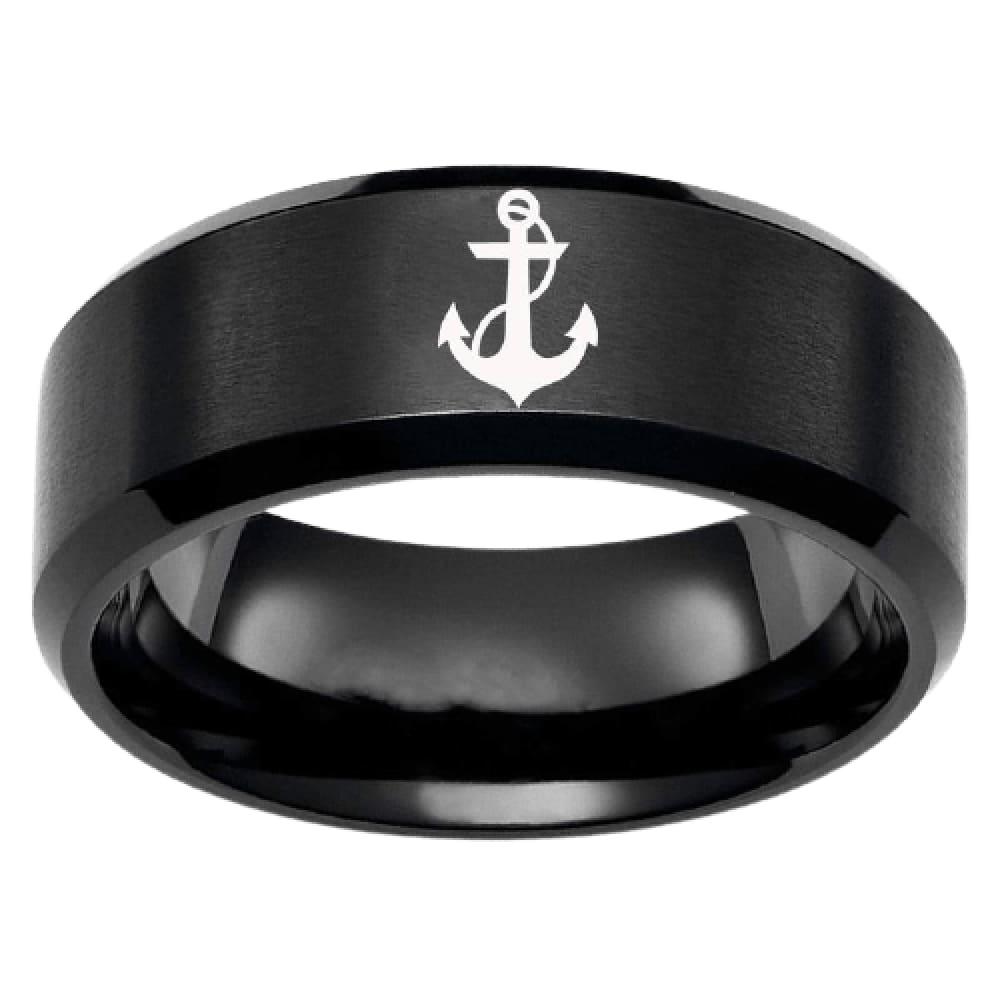 Achor Rings Madeinsea© - Engraved Anchor Ring