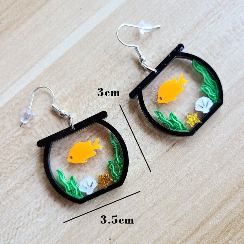 Fish Aquarium Earrings