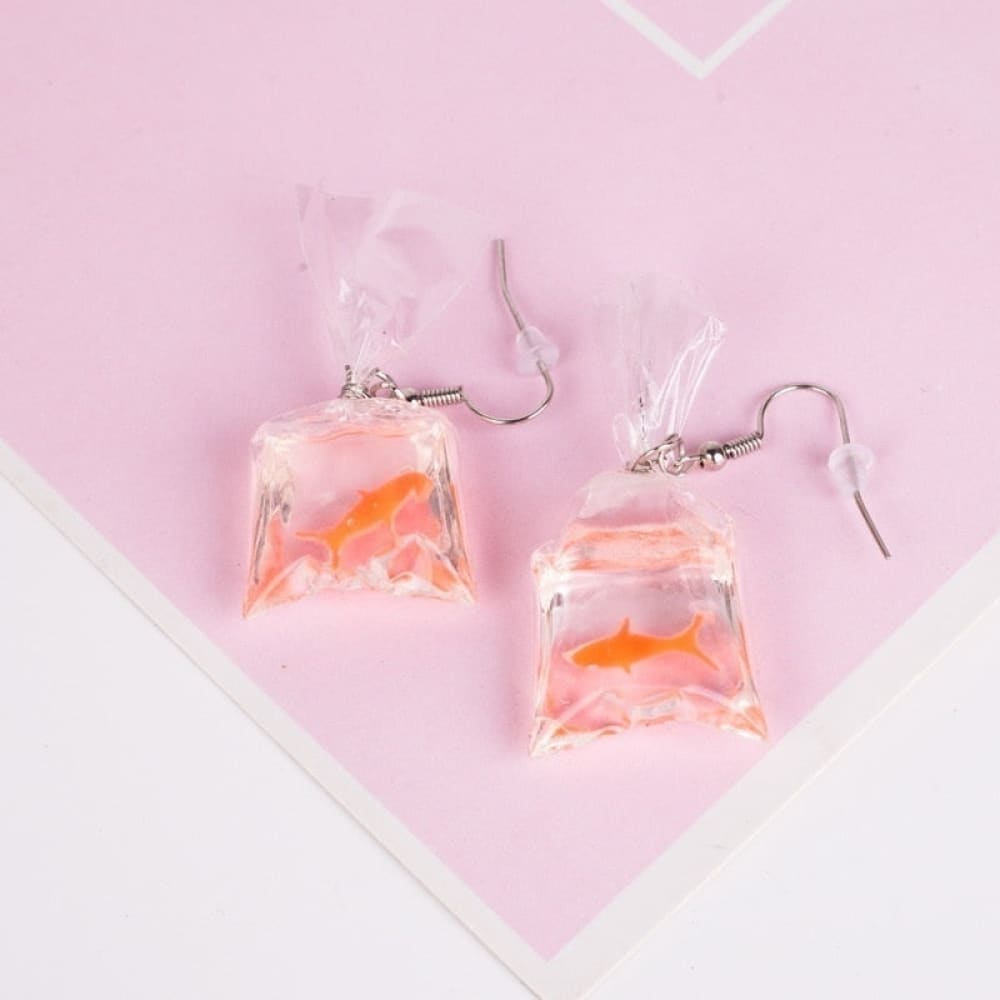 Fish In A Bag Earrings