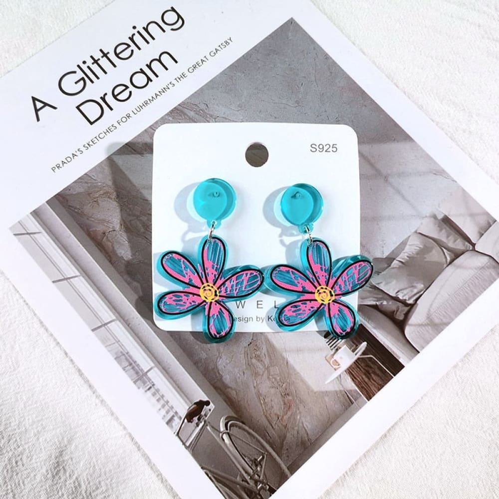 Flower Butterfly Beach Earrings