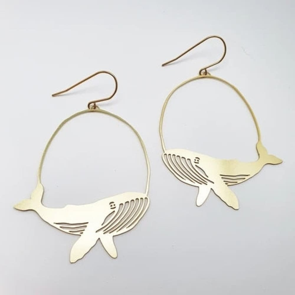 Fun Hook Whale Earrings