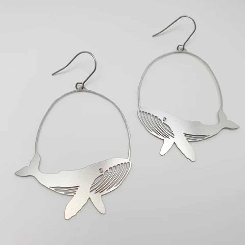 Fun Hook Whale Earrings