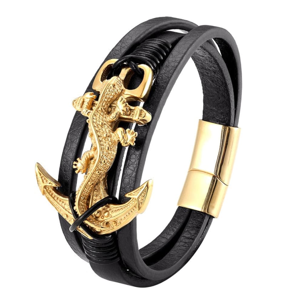 Gecko Anchor Bracelet - Gold