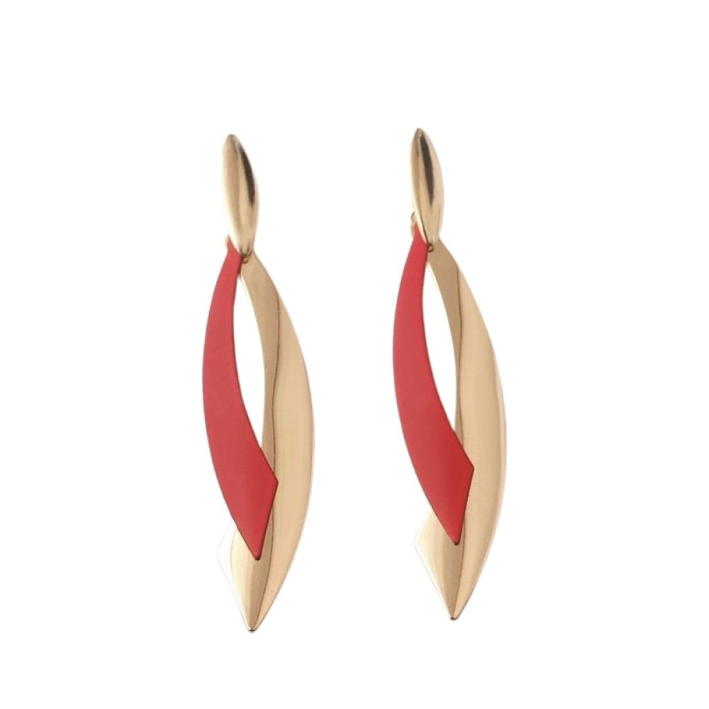 Geometric Leaf Beach Earrings