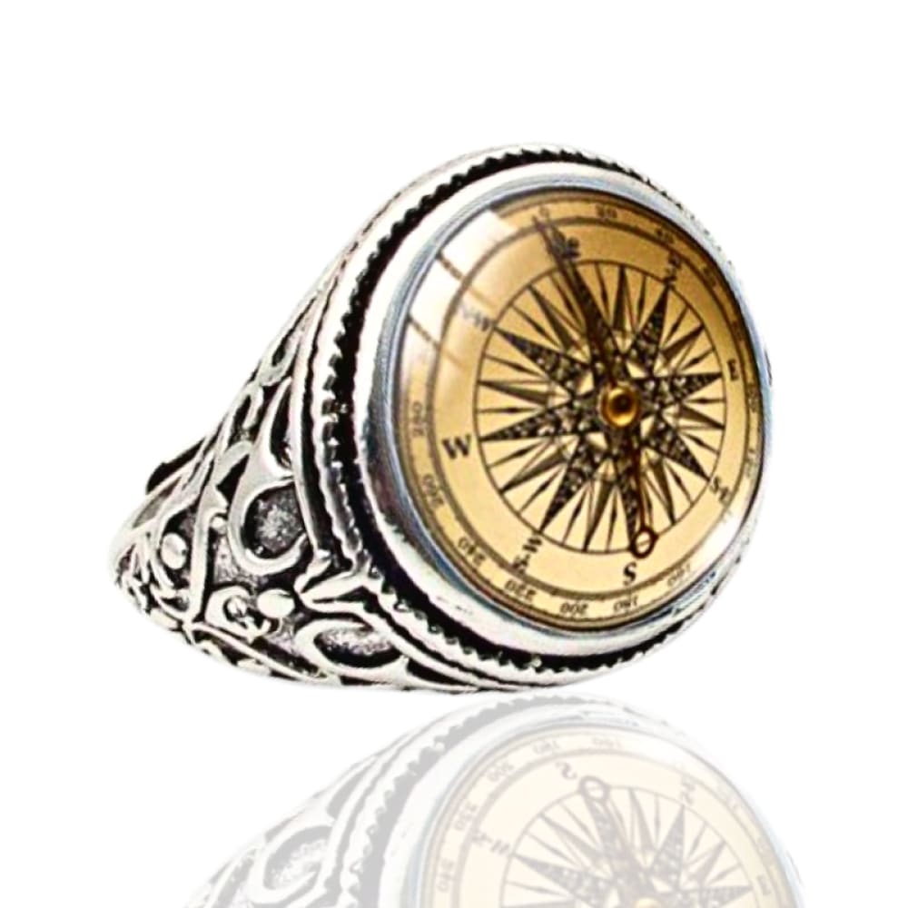vintage-glass-compass-rings