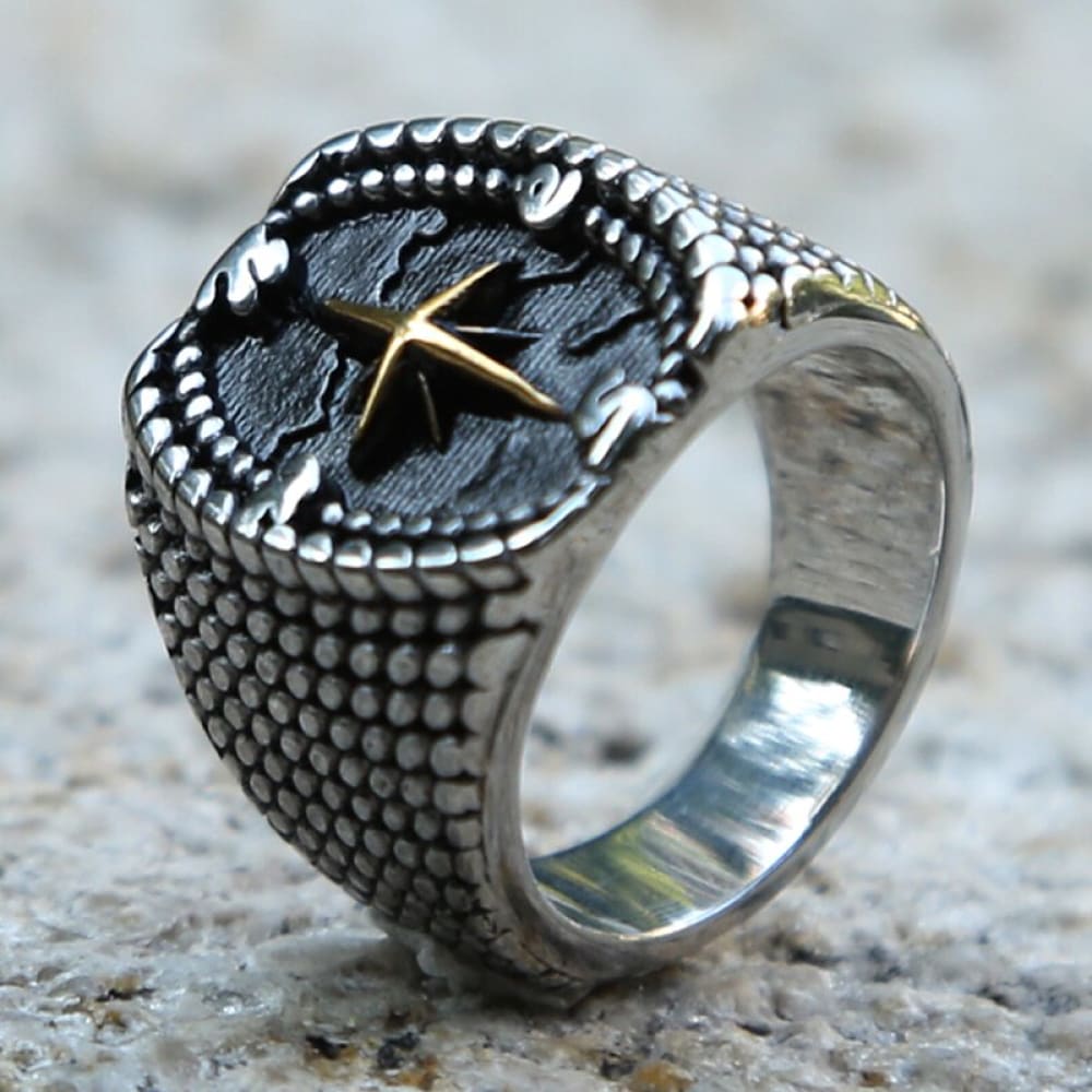 Gold Compass Ring
