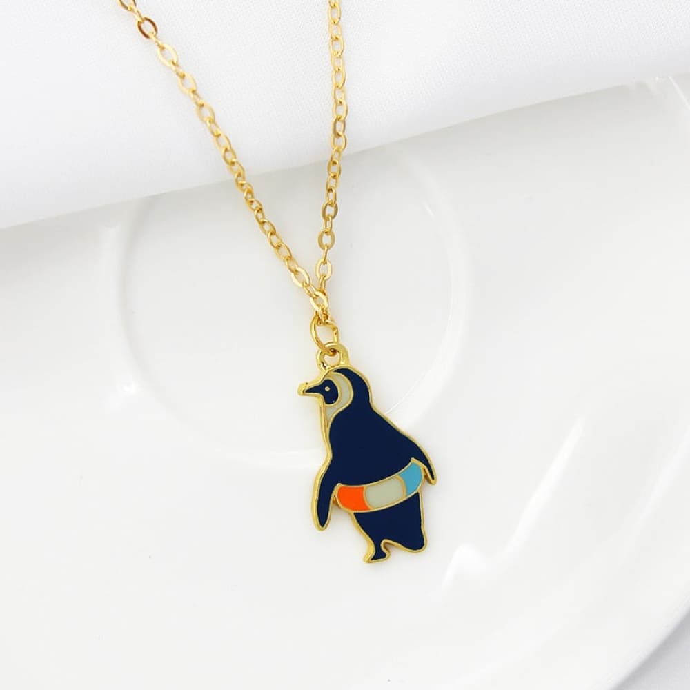Gold Penguin Necklace