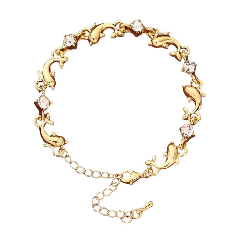 Golden Chain Dolphin Bracelet