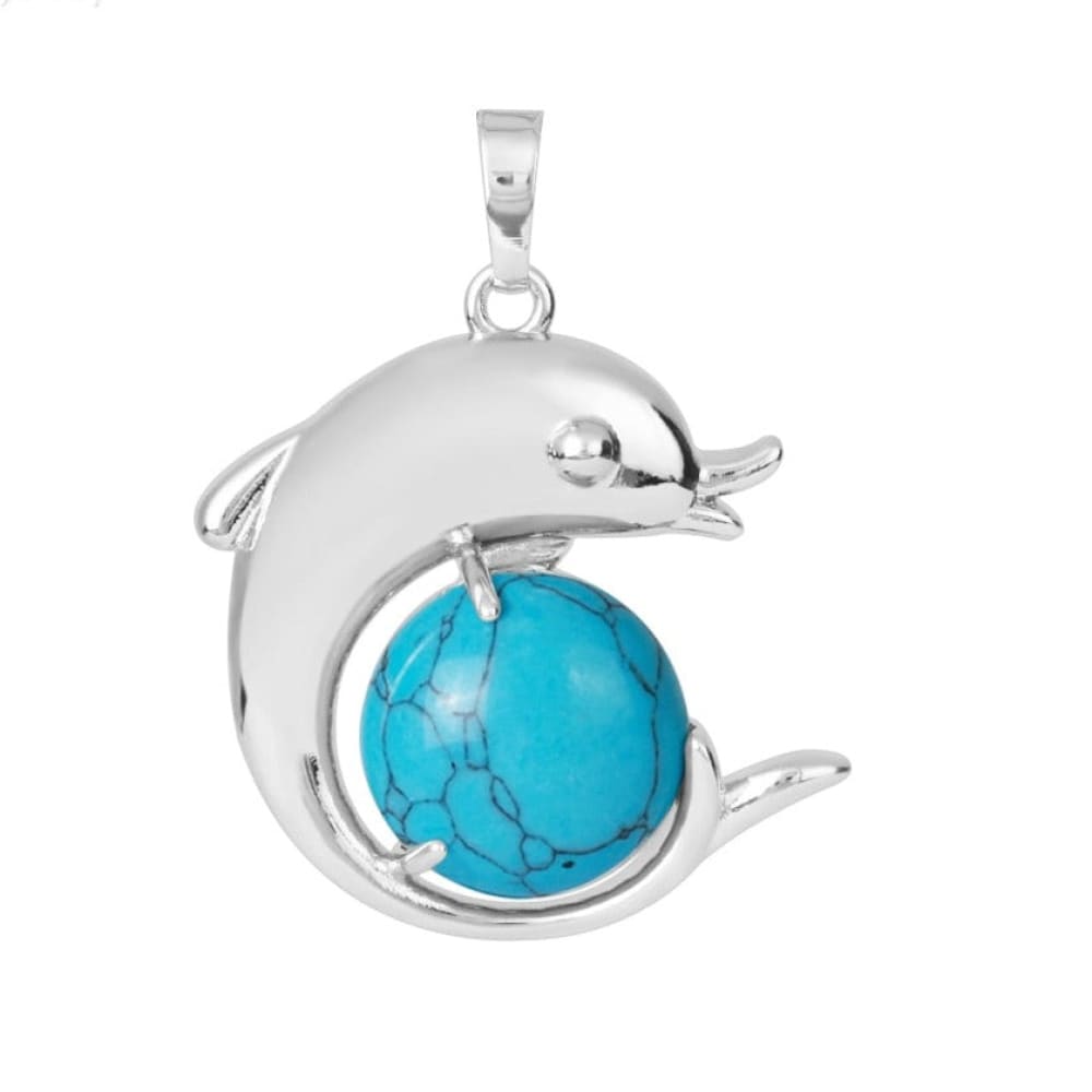 Healing Stone Dolphin Necklace