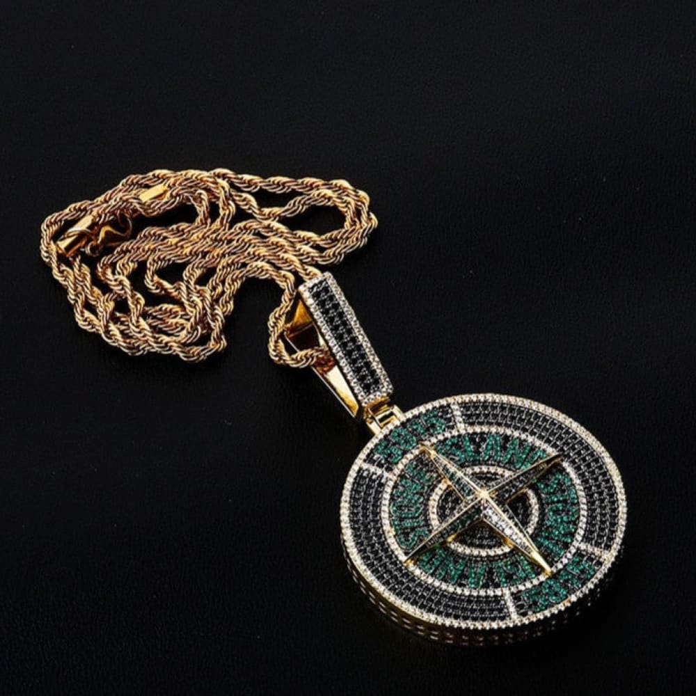 Hip Hop Compass Necklace