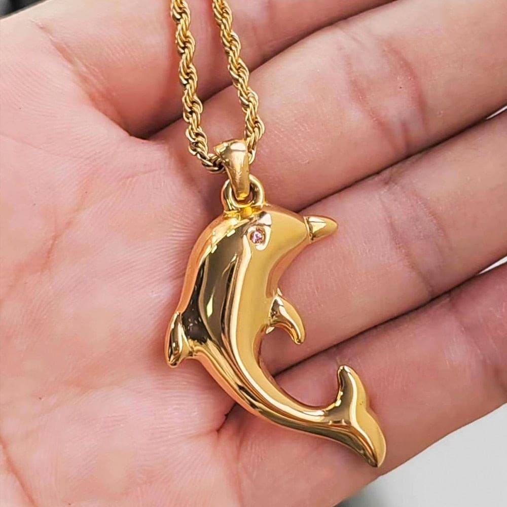 Hip-hop Dolphin Necklace
