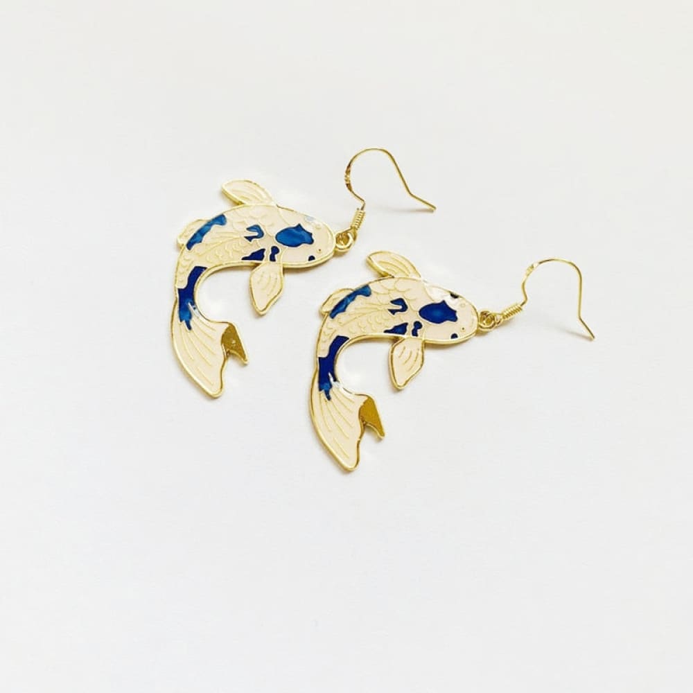 Koi Gold Fish Earrings