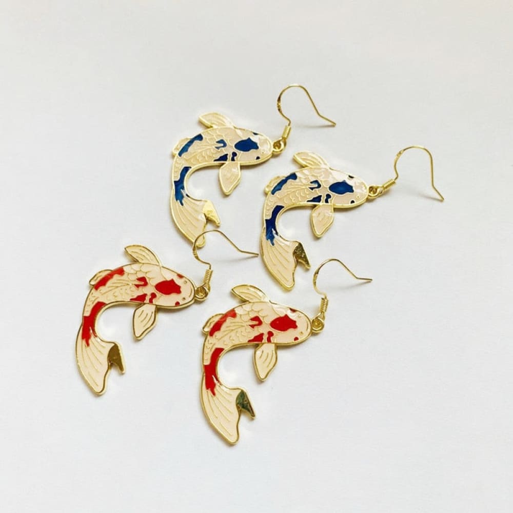 Koi Gold Fish Earrings