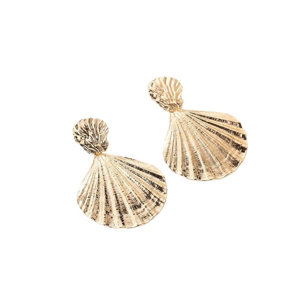 Large Shell Drop Earrings