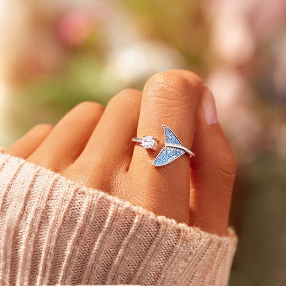 Luxury Blue Whale Ring