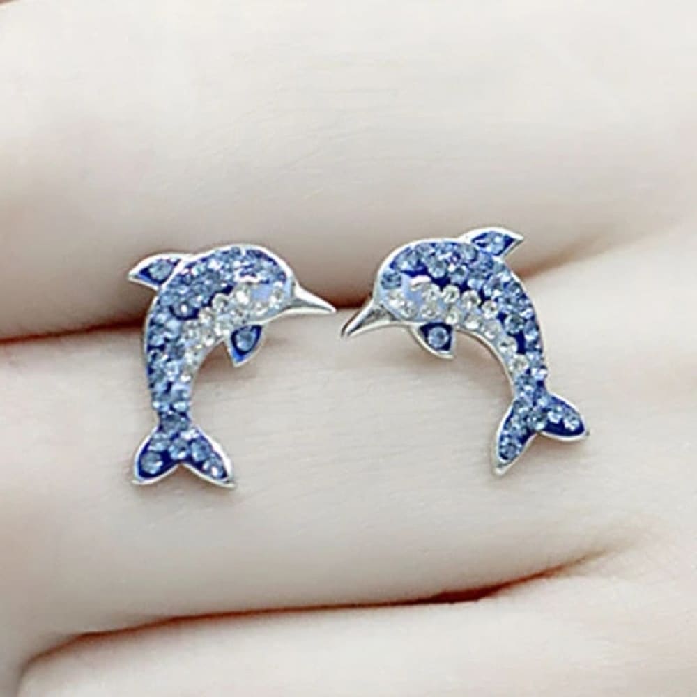 Luxury Dolphin Stud Earrings