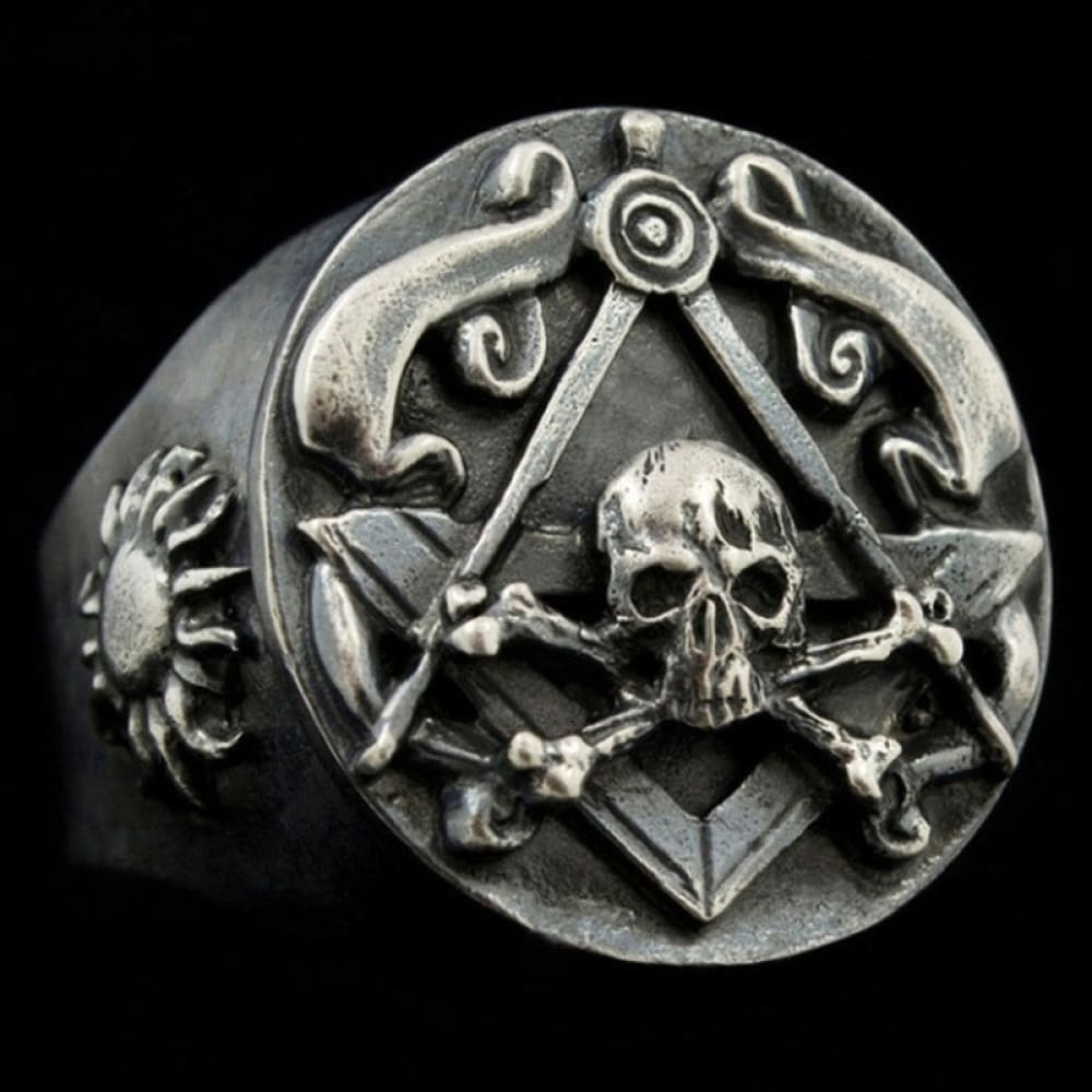 Masonic Pirate Skull Ring