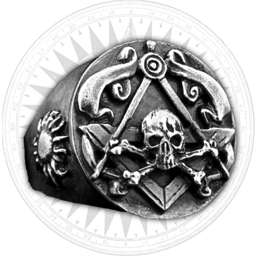 Masonic Pirate Skull Ring