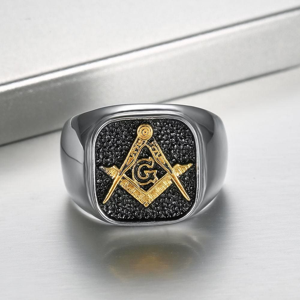 Stainless Steel Masonic Ring | Glitters