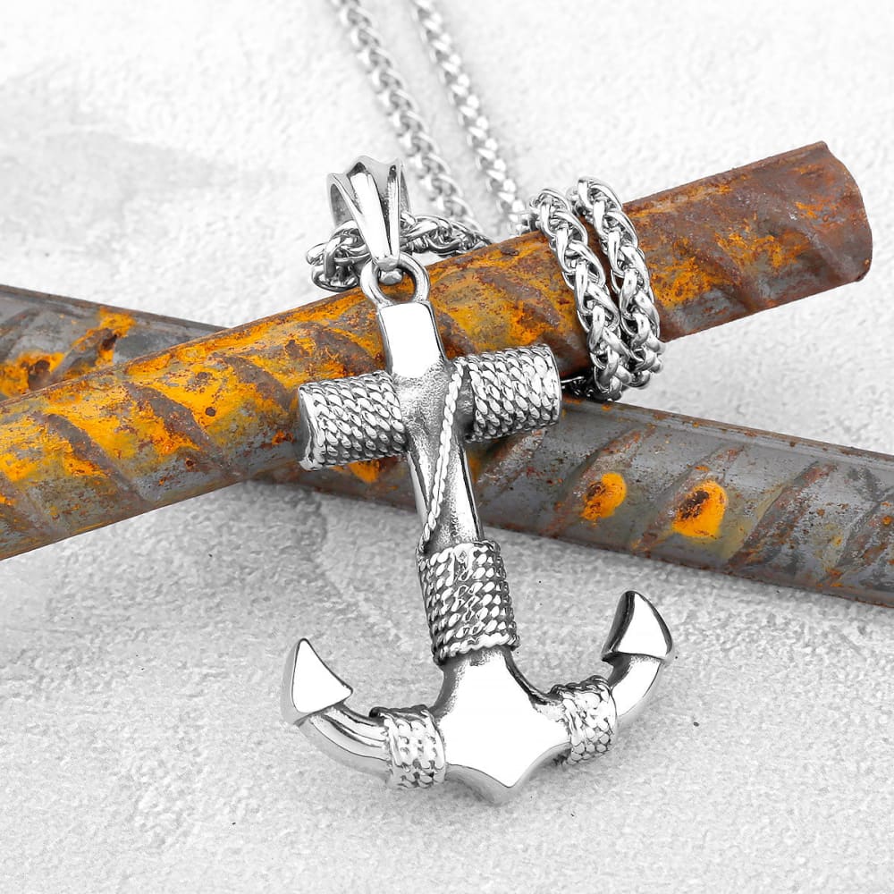 Chain Mens Men's Anchor Necklace Nautical Jewelry Men's 22k Gold