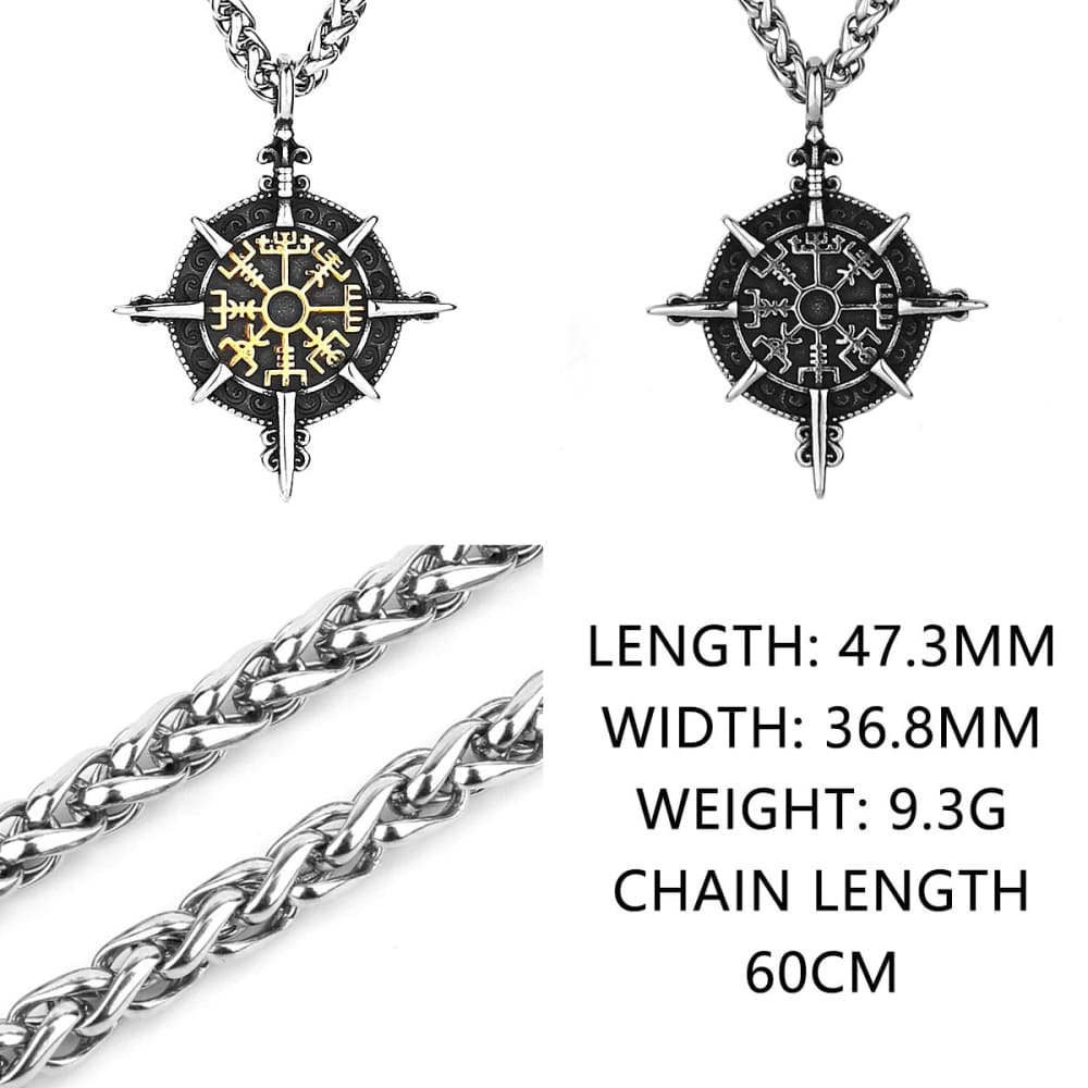 Madeinsea© - Mens Compass Necklace