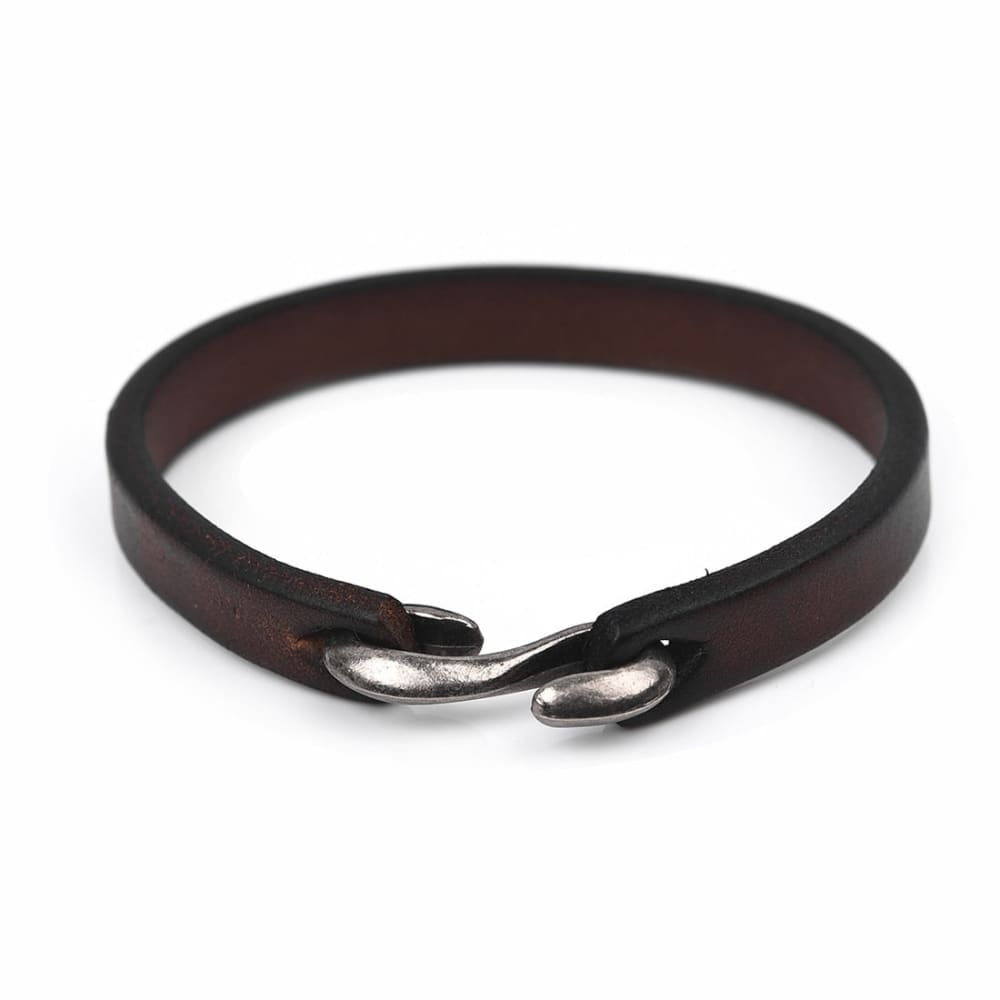 Madeinsea - Men’s Fish Hook Bracelet Coffee / 18.5cm