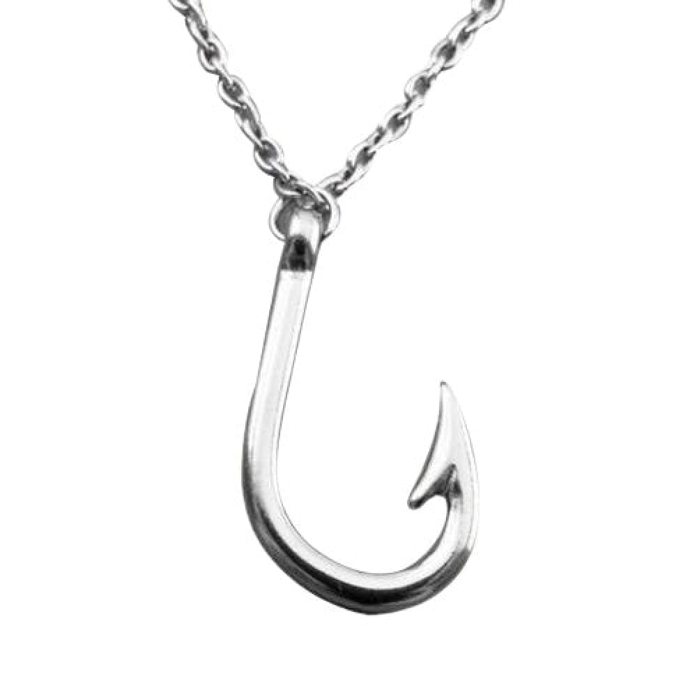 Mens Fish Hook Necklace