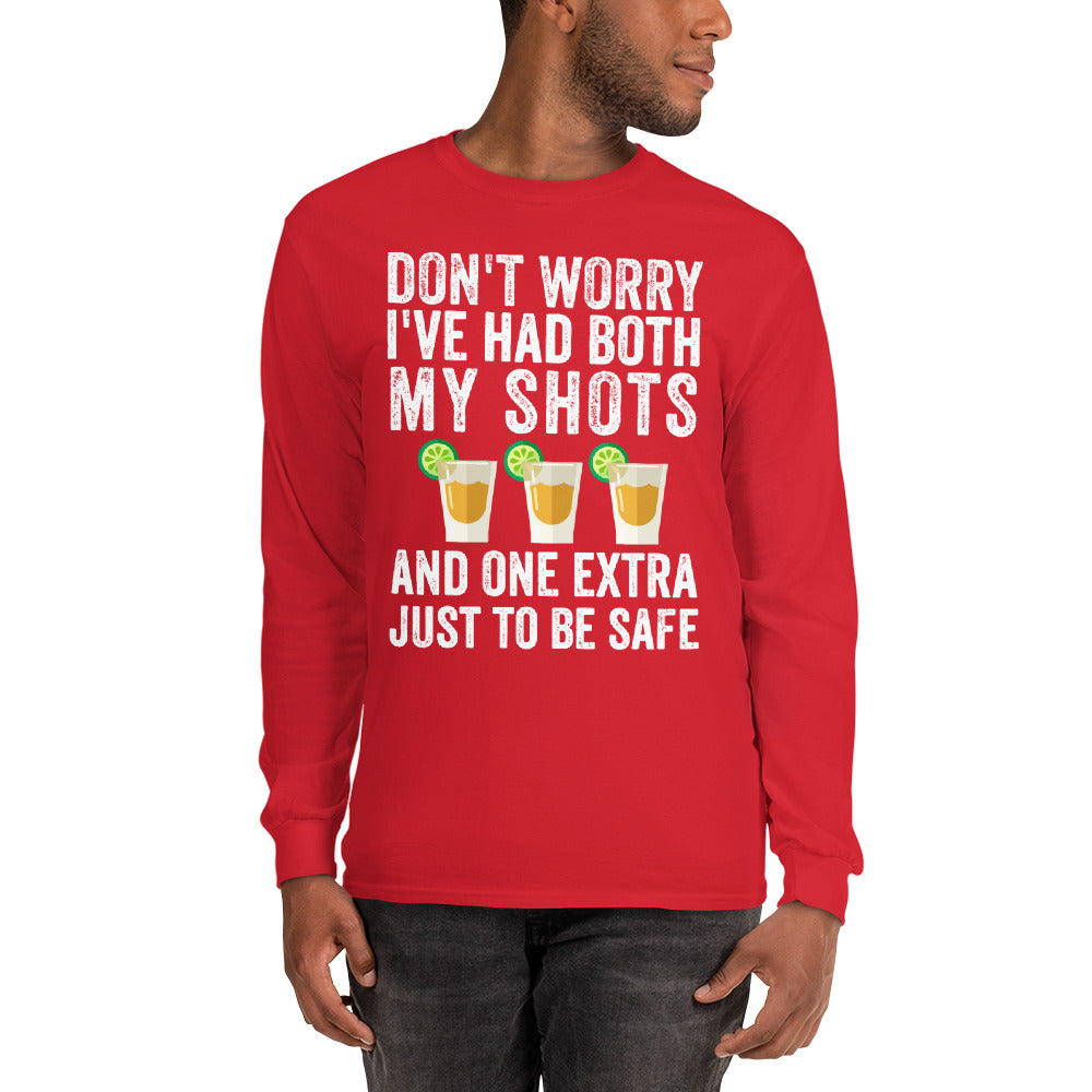 Don't Worry I've Had Both My Shots Shirt Funny Tequila Vintage Long Sleeve Shirt, Booster shot, Third shot, Extra shot, Funny Vaccination - Madeinsea©