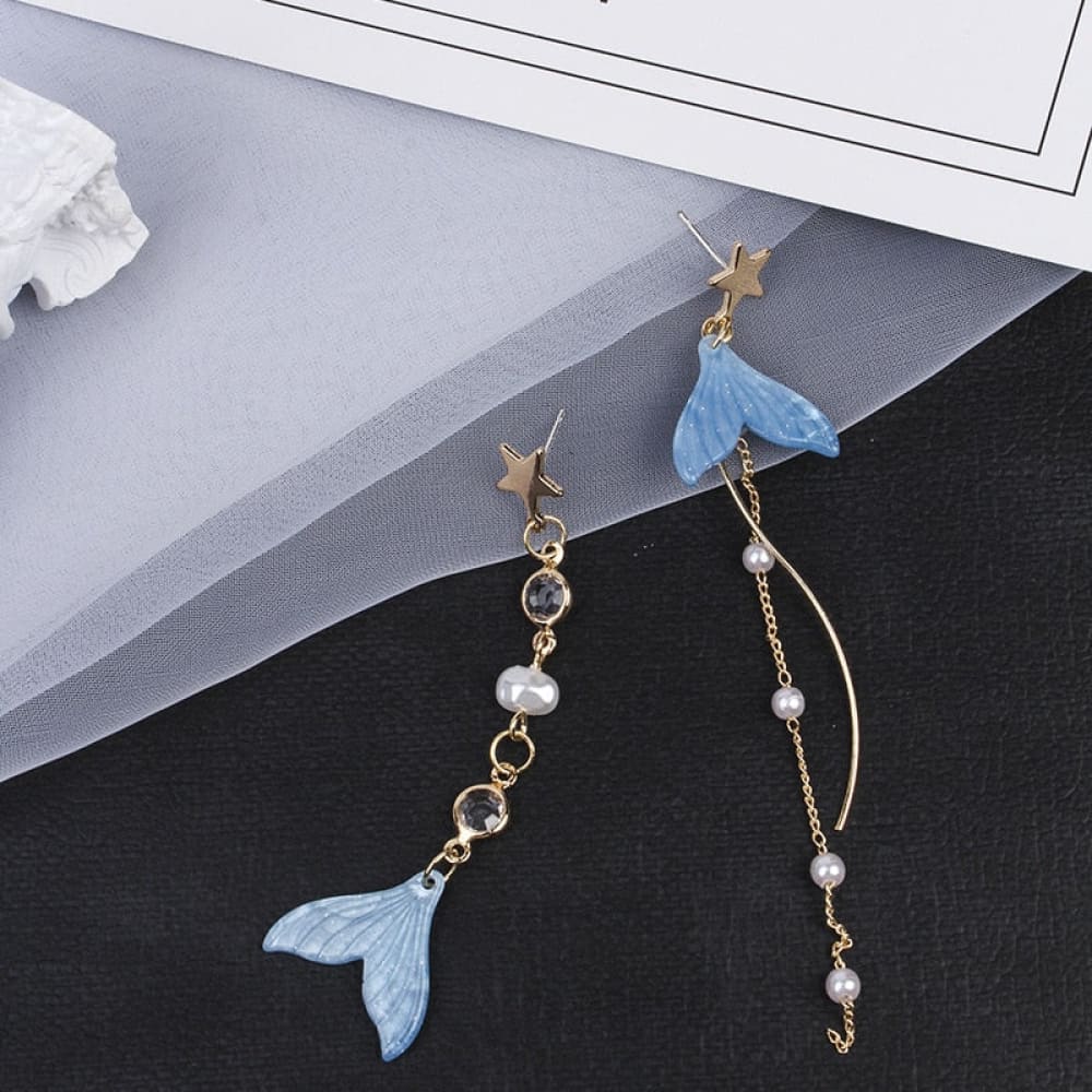 Mermaid Tail Drop Earrings